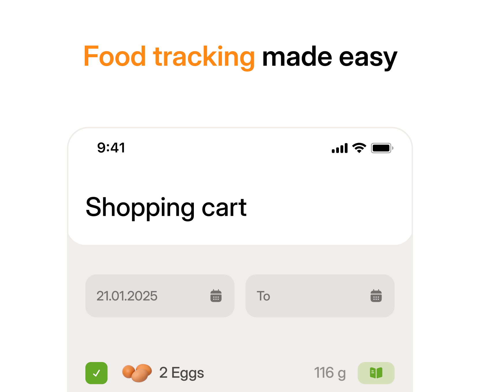 Food tracking made easy