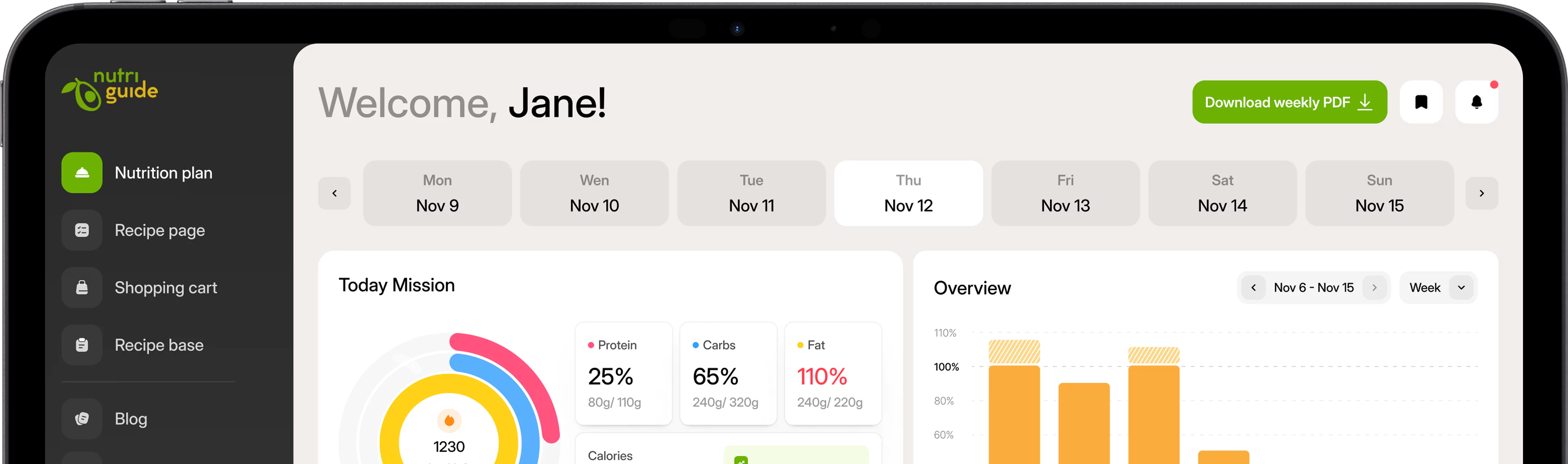 app interface
